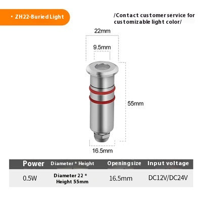 1W XINGX Sous l'eau Aile Underground Led Respirant Mini lampe de sol Step Light