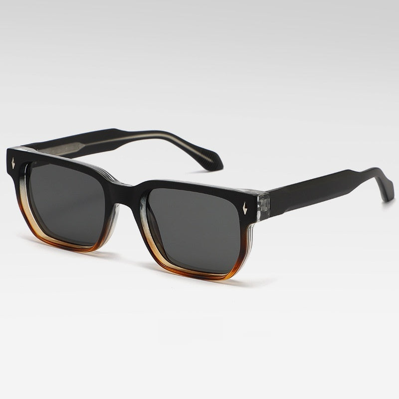 Lunettes de soleil vintage à cadre carré pour femmes