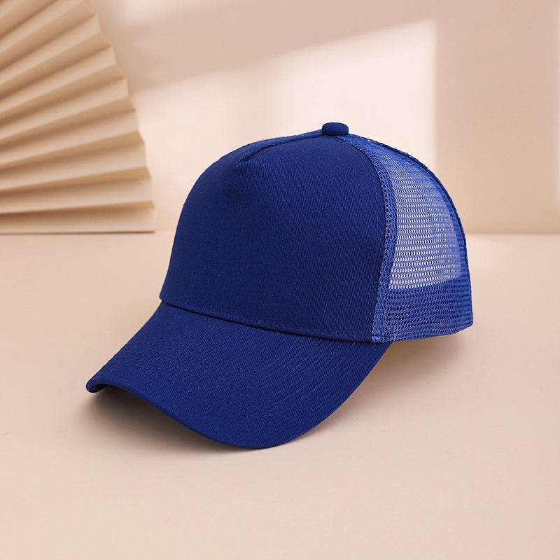 Solid-color Patchwork Mesh Respirant Soft-top Trendy et Simple Style Cap de baseball Suitab