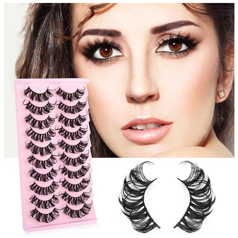 10 paires de faux cils Cils Cluster d'extension