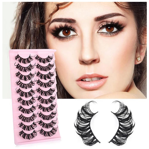 10 pairs of cluster eyelash extensions