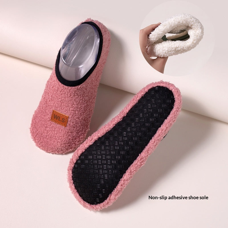 Chaussettes de sol doublées de polaires Chaussures et chaussettes intérieures non glissantes