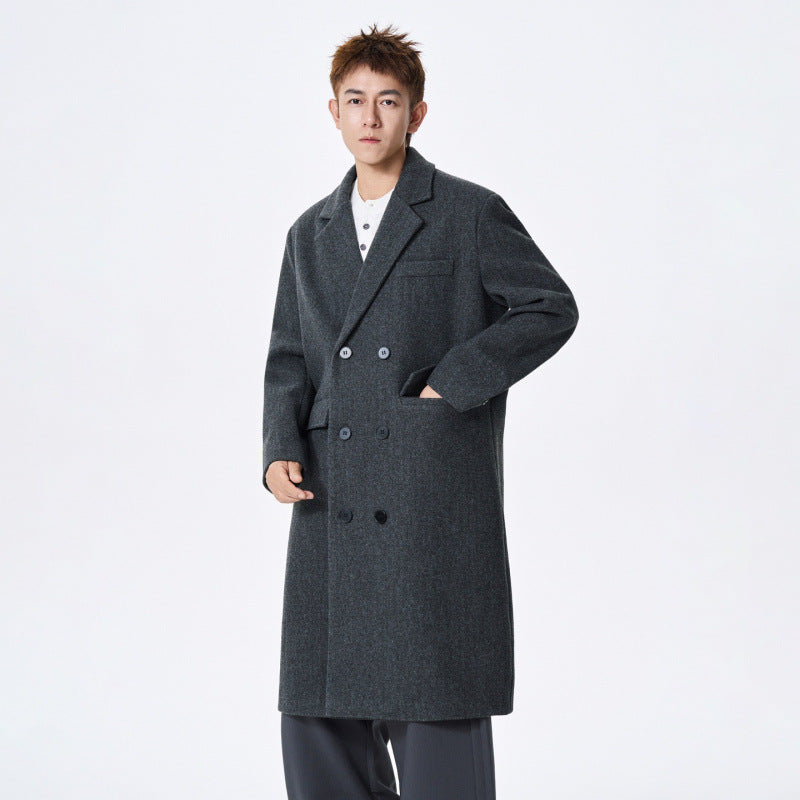 AutomneHiver Laine de style allemand manteau pour les hommes