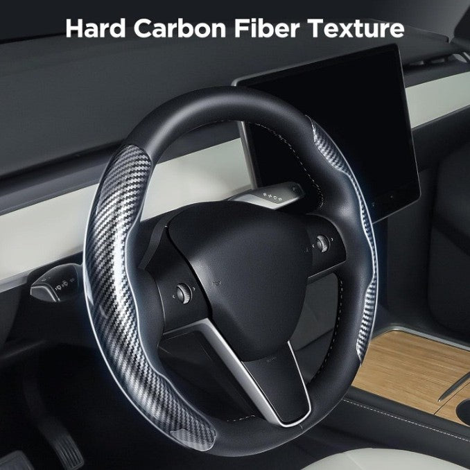 Car Steering Wheel Cover Carbon Fiber Pattern Steering Wheel Cover