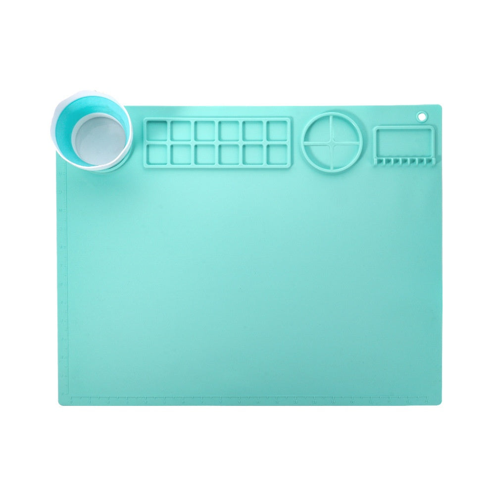 Silicone Double Bol Peinture Graffiti Tapis de peinture à l'huile
