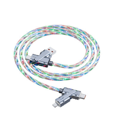 Star Sky Magnifique Streamer couleur charge rapide 4-en-un câble de charge lumineuse