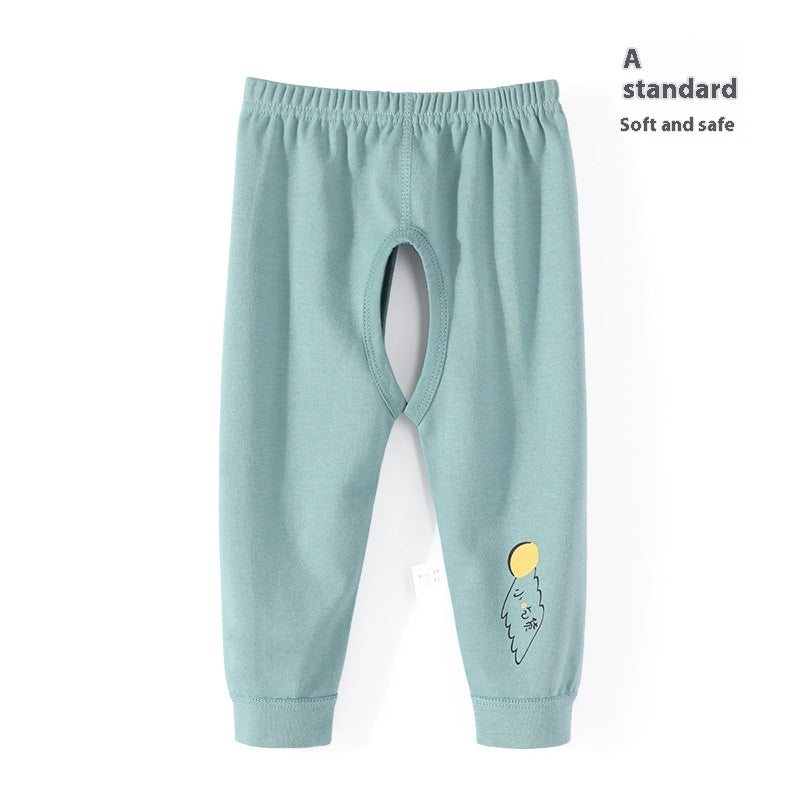 Garçon Pantalon à siège ouvert Pantalons Bébé Pantalon Pure Coton