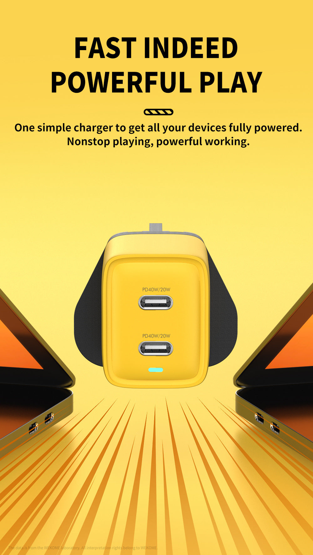 Gallium Nitride 40W Prise de recharge pour téléphone portable pour Apple Iphone14 Chargeur