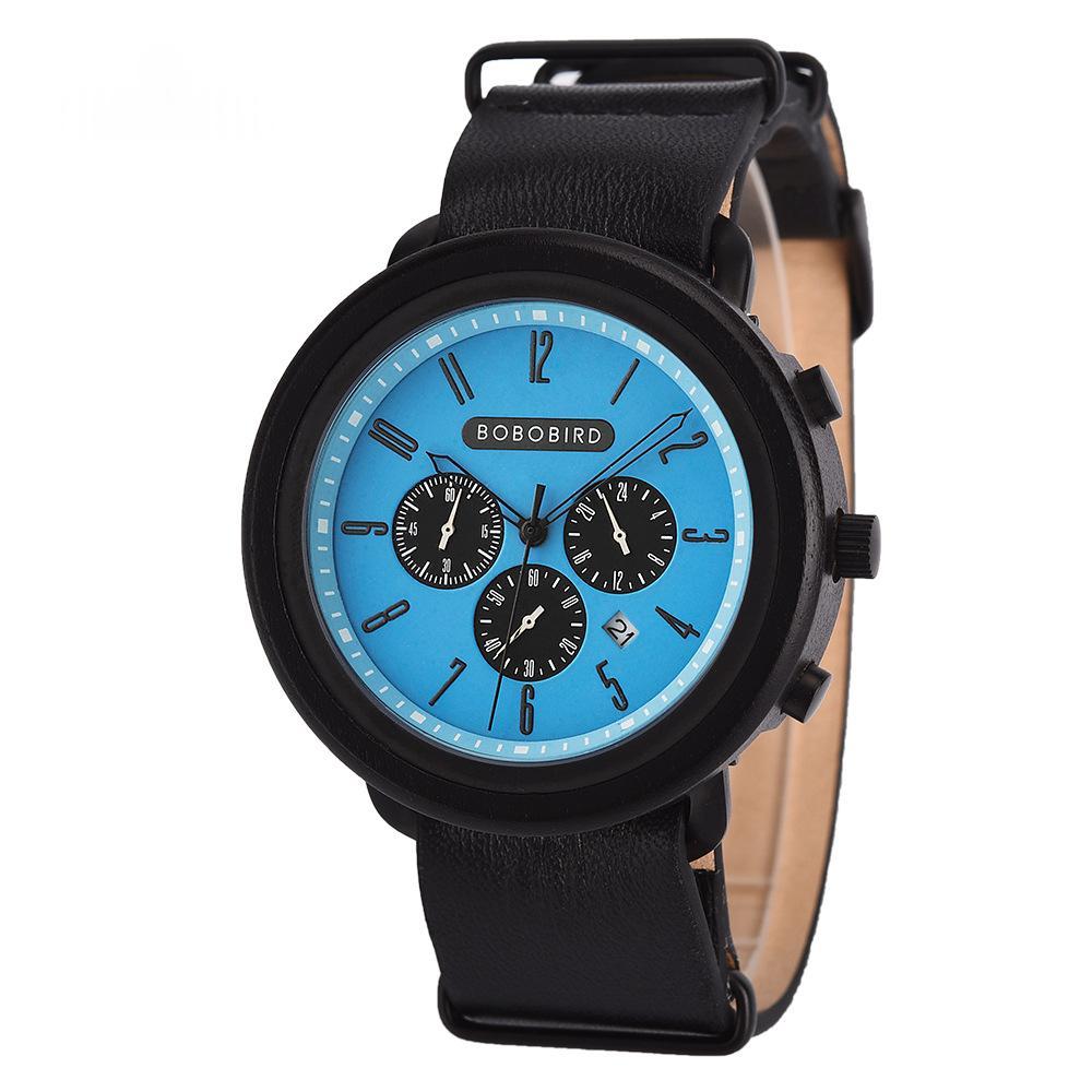 Montre Quartz en bois mode homme