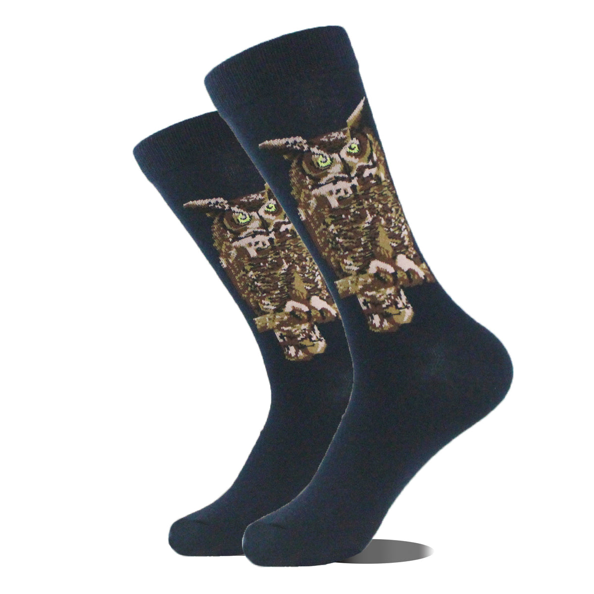 Peinture à l'huile rétro cartoon animal homme Chaussettes mi-calf