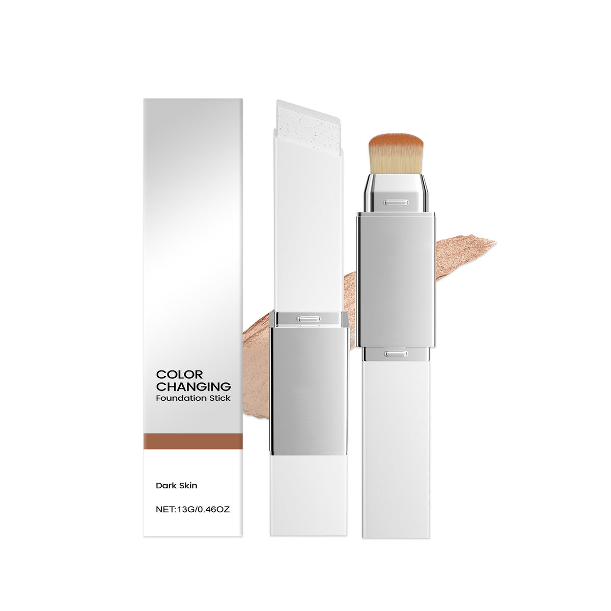 2-in-1 Color-Changing Foundation Stick Deep Skin Tone