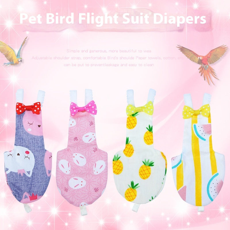 Impression créative Animaux de compagnie Perroquet Vêtements Couches pour bébés