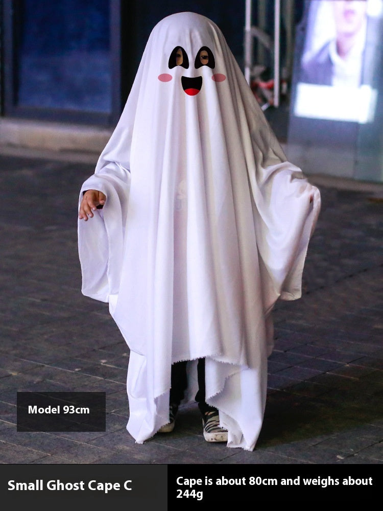Costume blanc de fête d'Halloween Ghost Cloak Robe