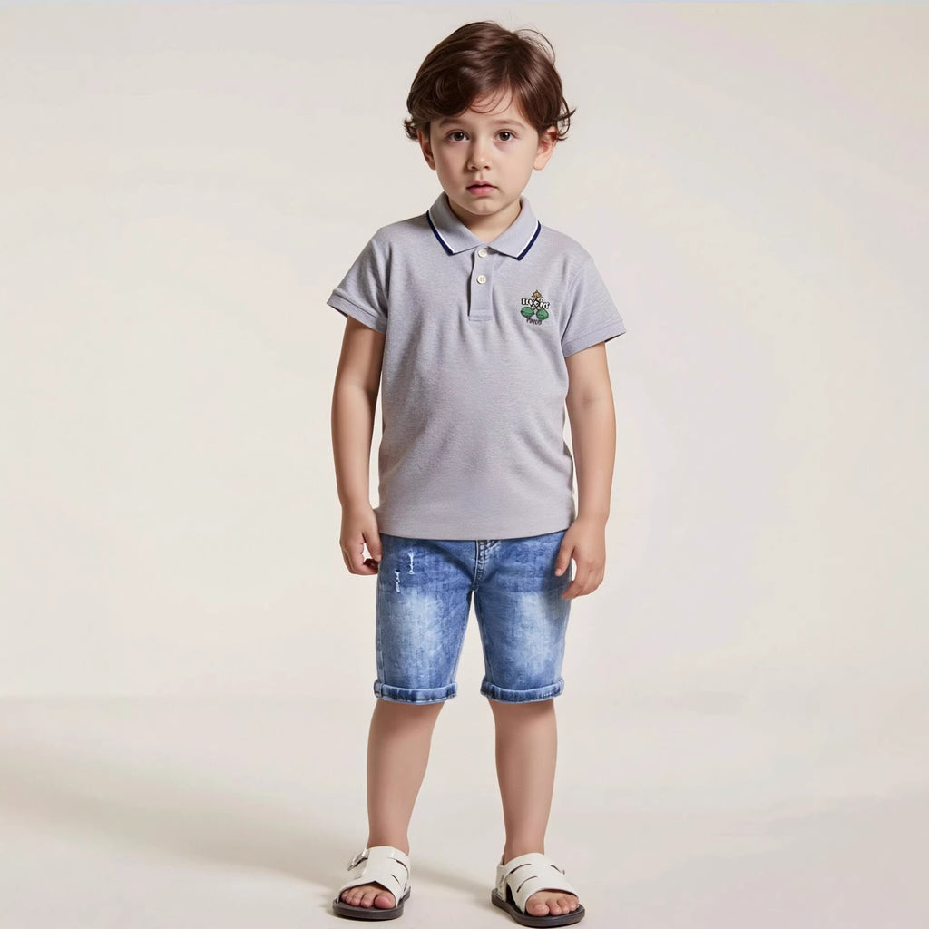 Pantalon d'été Pantalon Short Garçons Denim taille côte à côte Pantalon mi-long