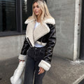 Veste pour Femme Short Lapel Long Sleeve Slim Fashion Personality