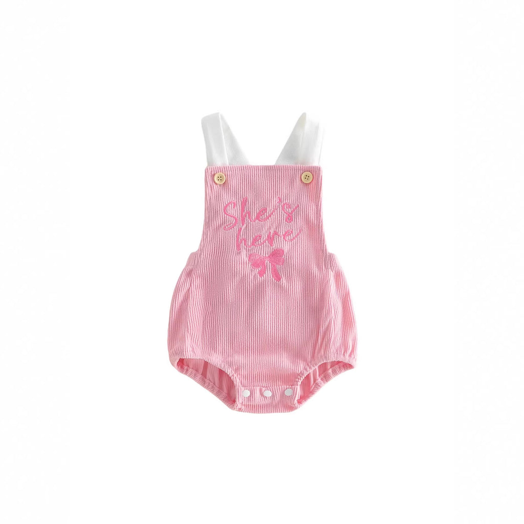 Elle est ici Corduroy Romper