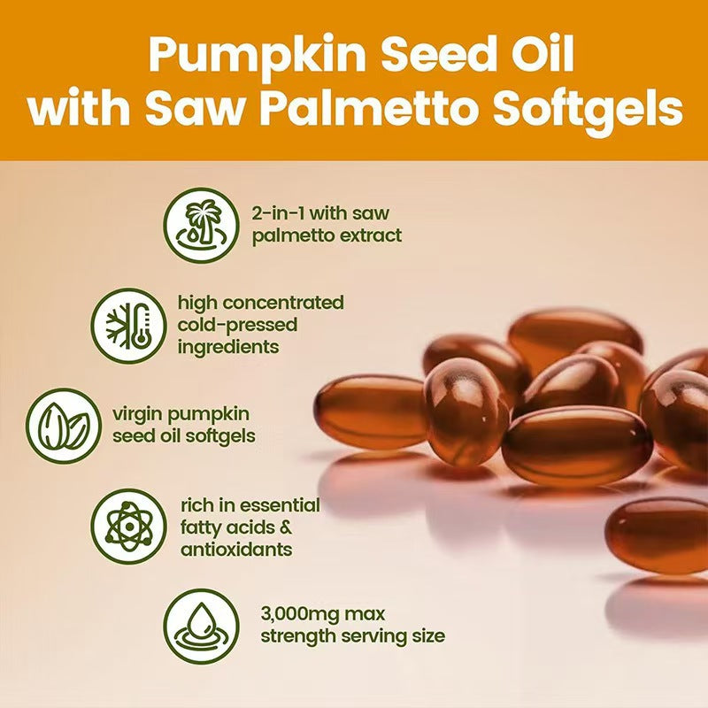 300 Orange Pumpkin Seed Oil Softgel Capsules