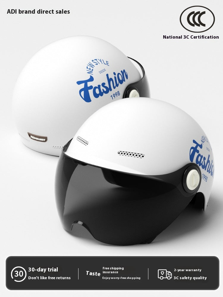 Femmes Quatre Saisons Universal Batterie Voiture Half Casque