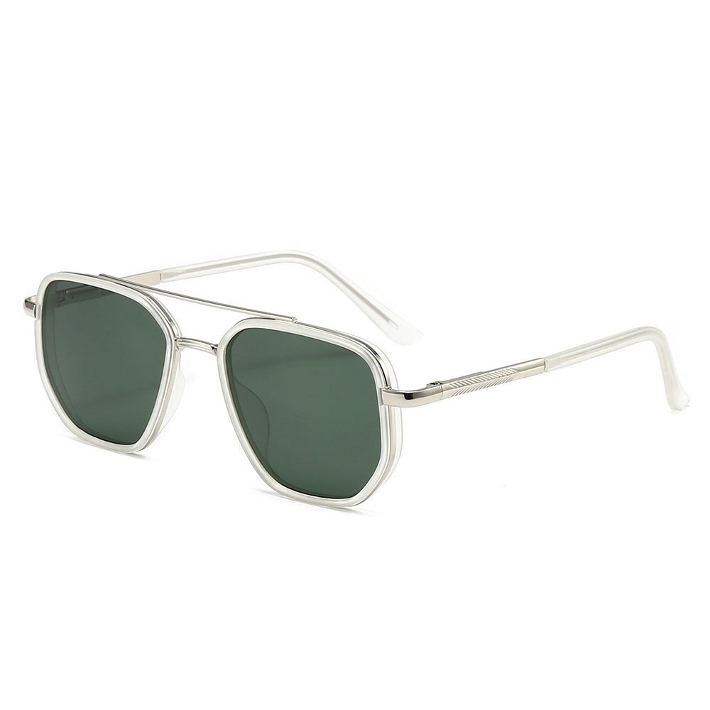 Lunettes de soleil en métal de style Chanel pour hommes
