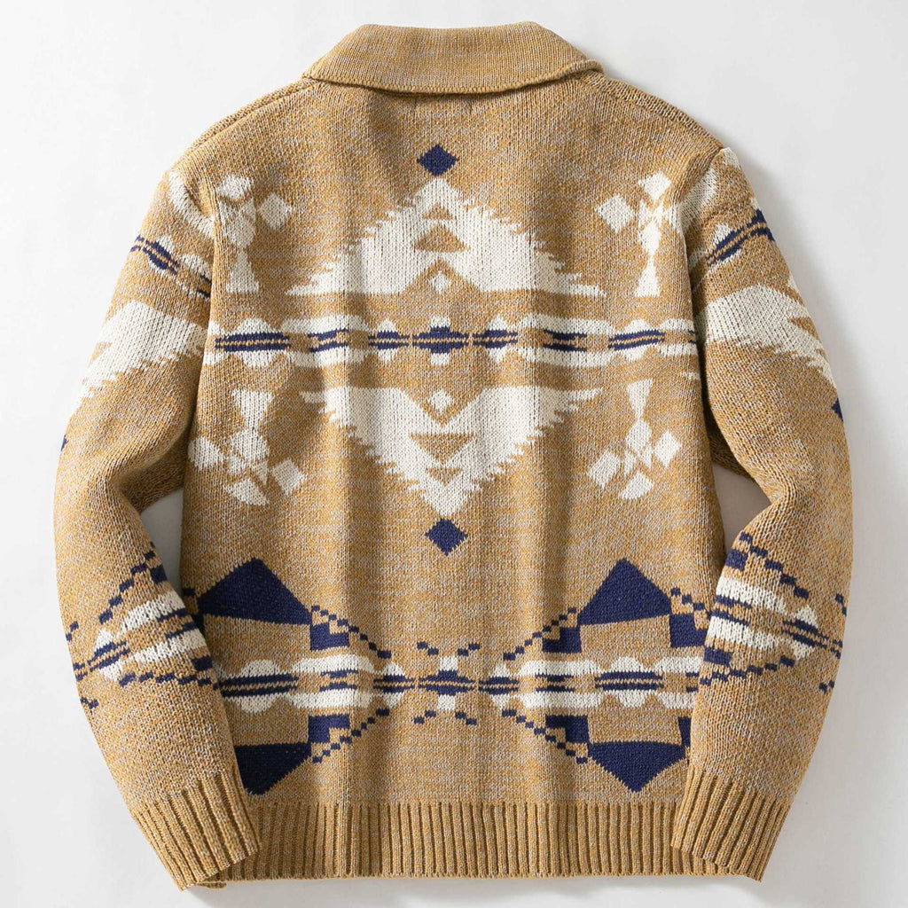 Mens Style ethnique Chandail en imitation avec un collier