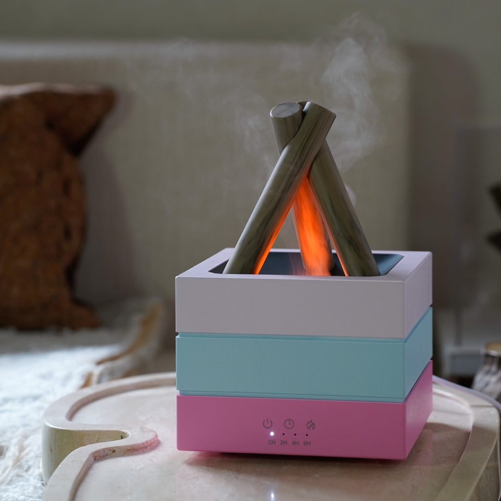 Diffuseur d'aromathérapie à feu de camp pour usage domestique Effet de flamme coloré