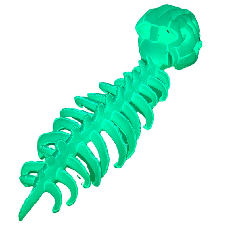 Ensemble de masque de squelette de dinosaure avec peluche