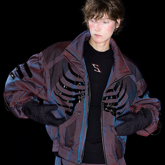 Manteau à mailles pointues en dos de niche