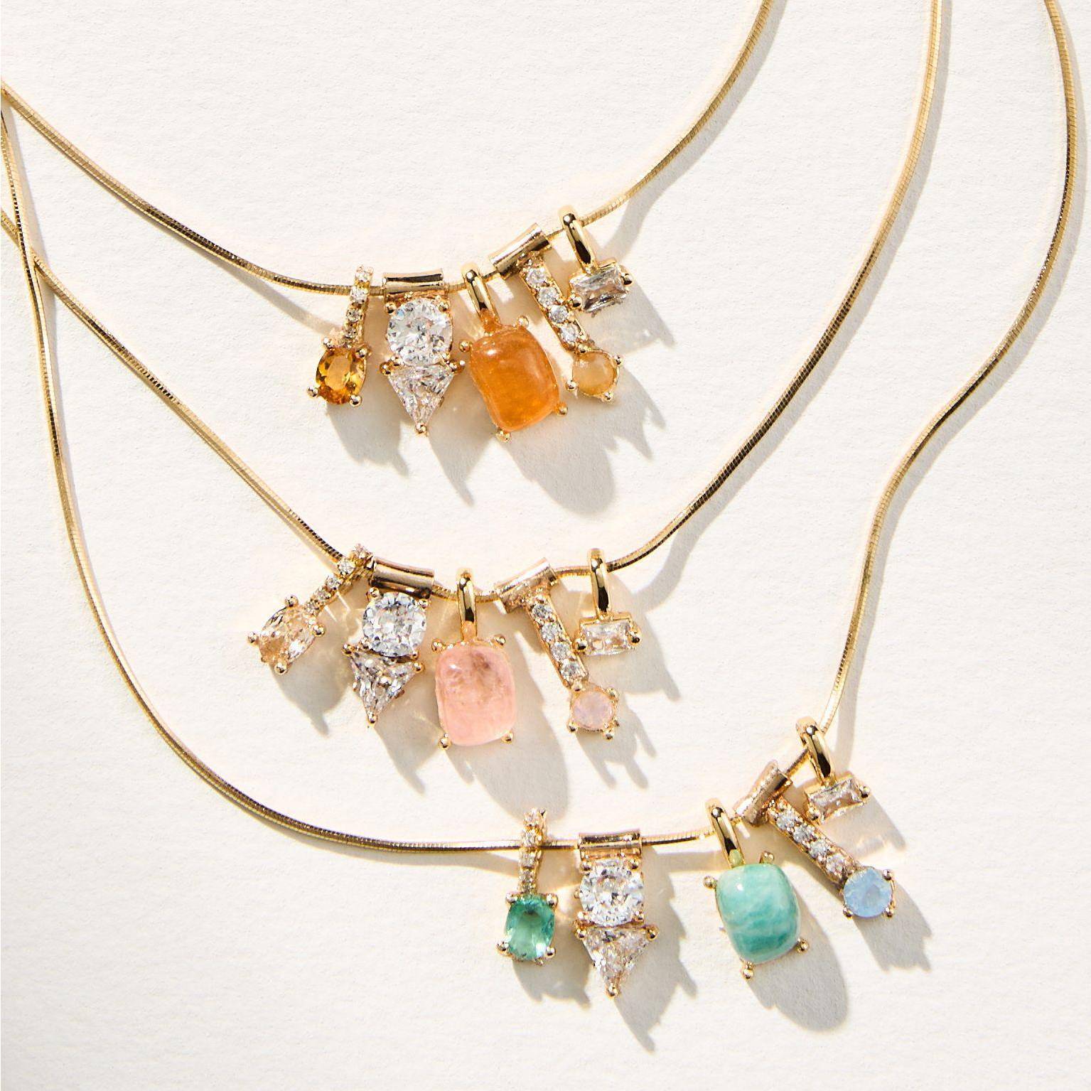Pendentif bricolage Zircon cuivre plaqué avec l'or 14k pour la rétention de couleur longue durée