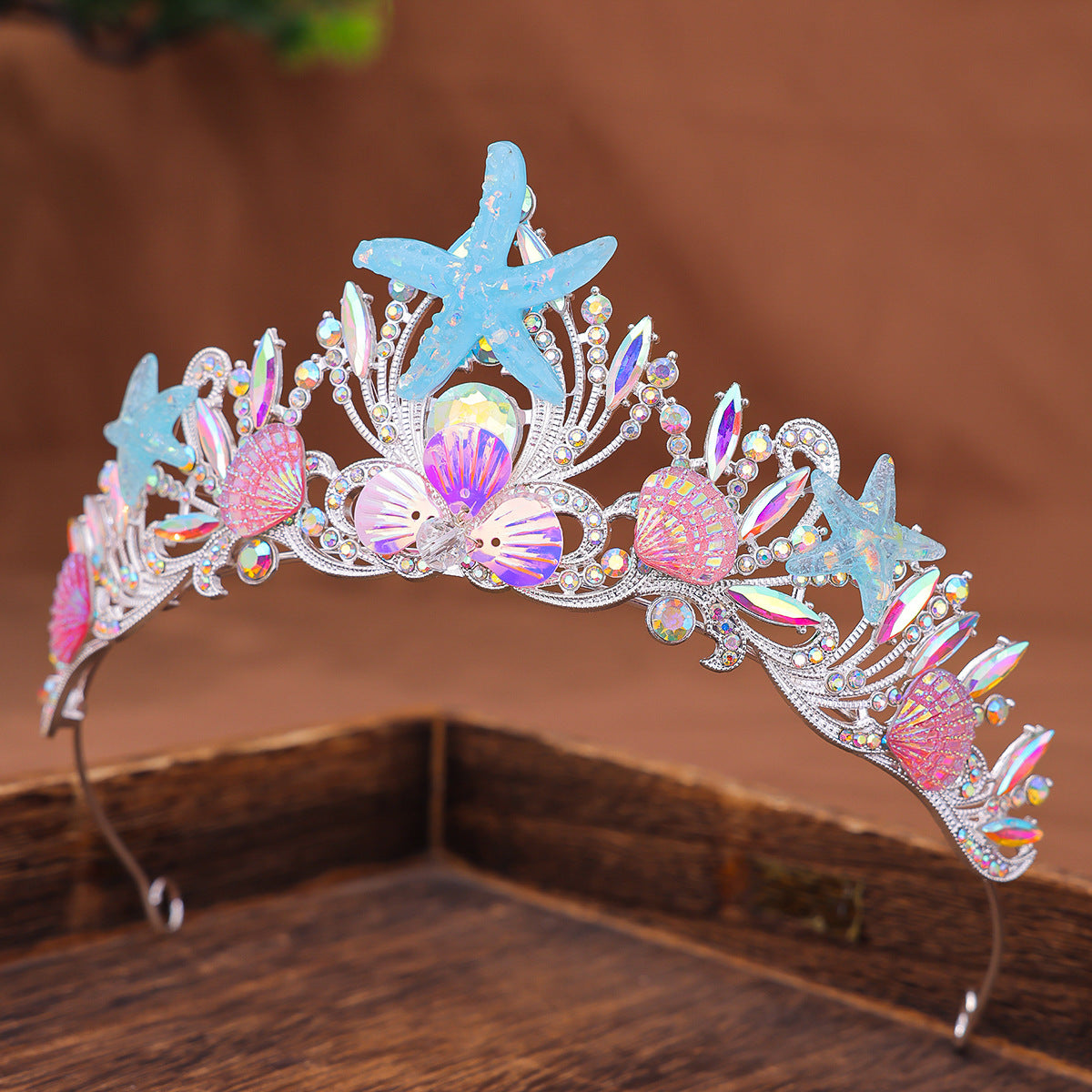 Fleur Crown Starfish Seashell Royal Crown Headpiece