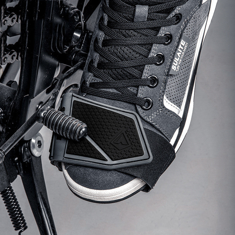 Couverture de l'équipement de moto Chaussures d'équitation antidérapantes caoutchouc élargi et résistant à l'usure
