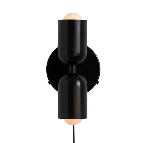 Lampe de lit à tête double de style crémeux