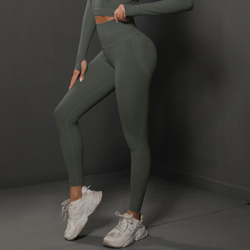 Femmes sans couture haute taille Yoga pantalons Peach Butt Lifting Tights Course entraînement jambe de fitness