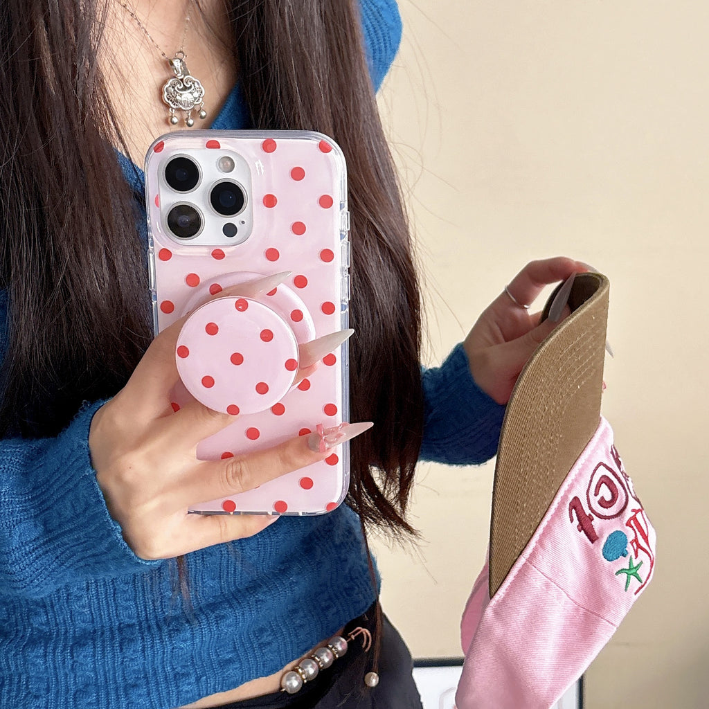 Cas de téléphone Polka Dot Support magnétique
