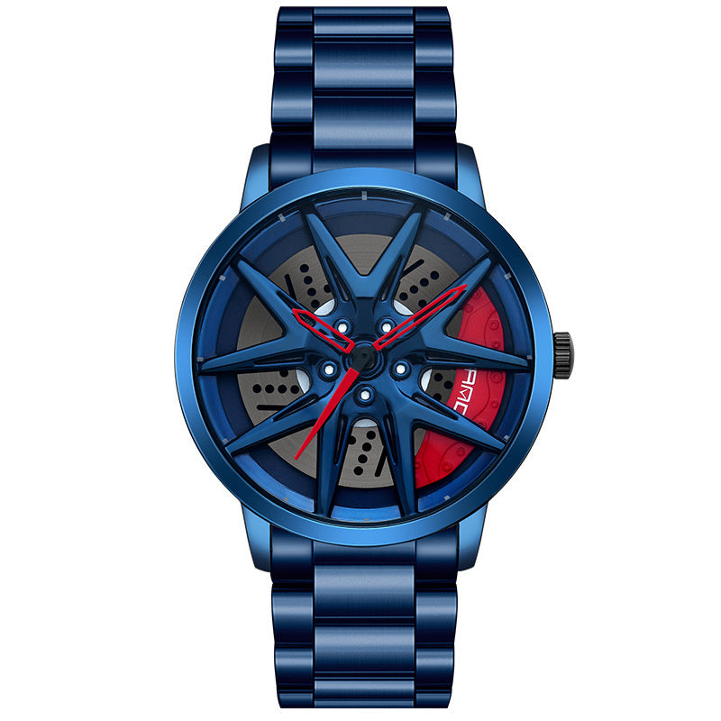 Cool Wheel Personnalité Montre Quartz Hollow Out