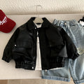 Beau et cool veste en cuir garçon