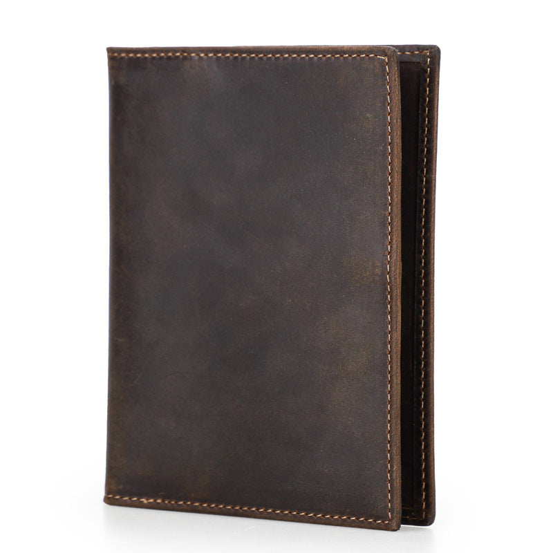 Retro Crazy Horse Leather Antivol Document Package