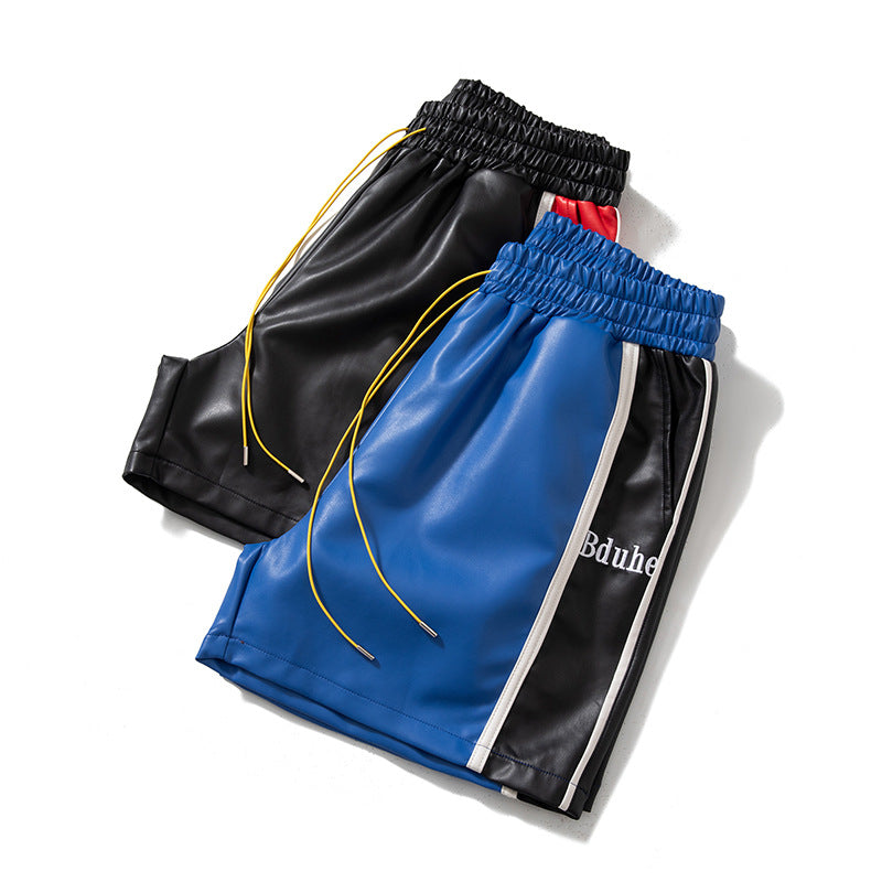 Brodé Lettre Couleur Matching Drawstring Pantalons de plage