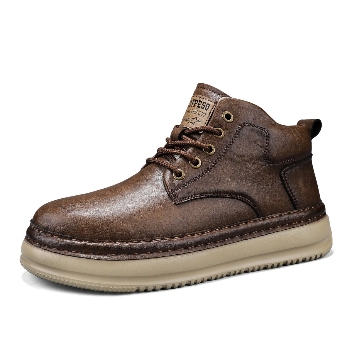 Bottes mi-haut rétro Hommes Casual