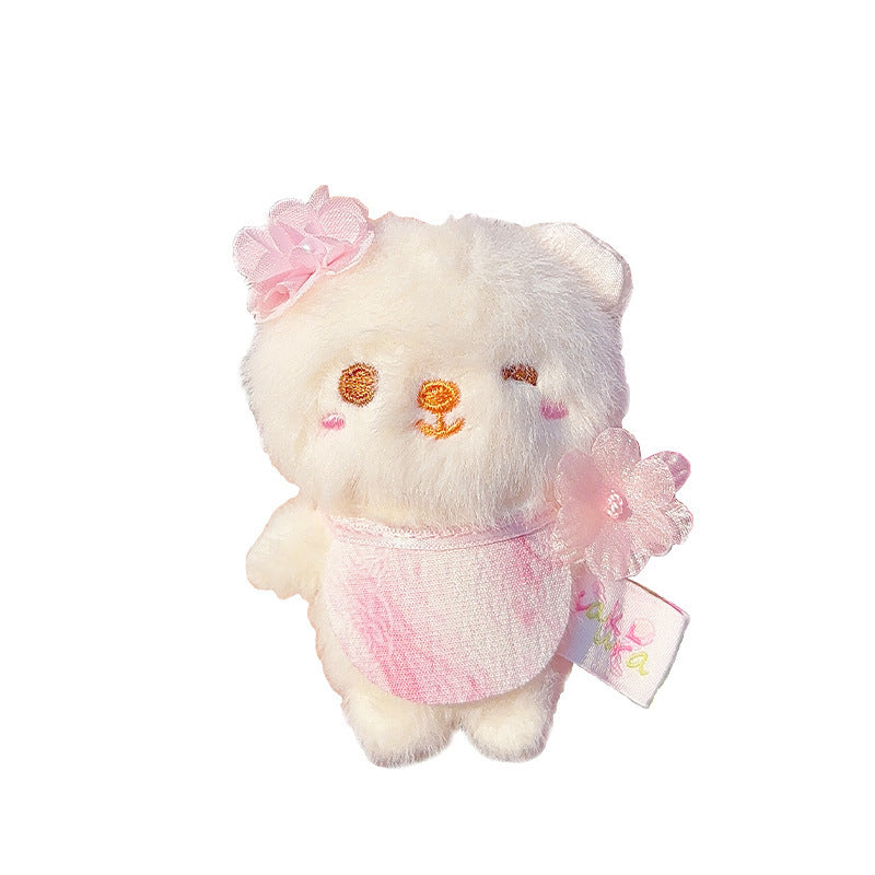 Mignon cerise Blossom Kitten Plush Rangement Kawaii Sac Charm