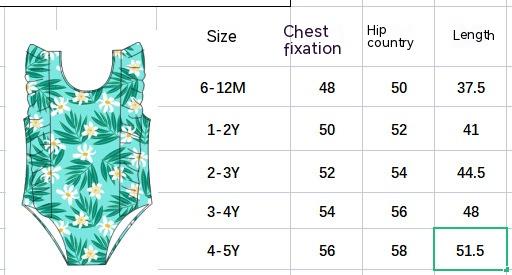 Maillot de bain en une seule pièce pour filles