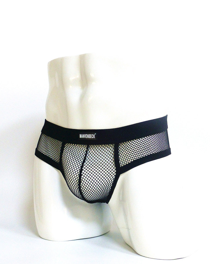 Sous-vêtements homme Transparent Mesh Slips Basse taille Convex Design Sous-vêtements hommes