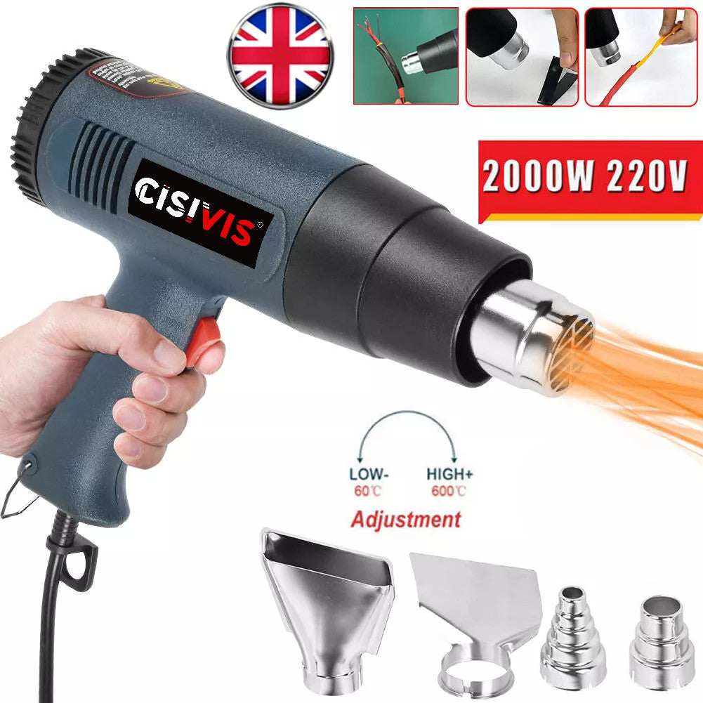 2KW Professional Air Gun Heat Gun Variable Temperature Control Paint Deleter