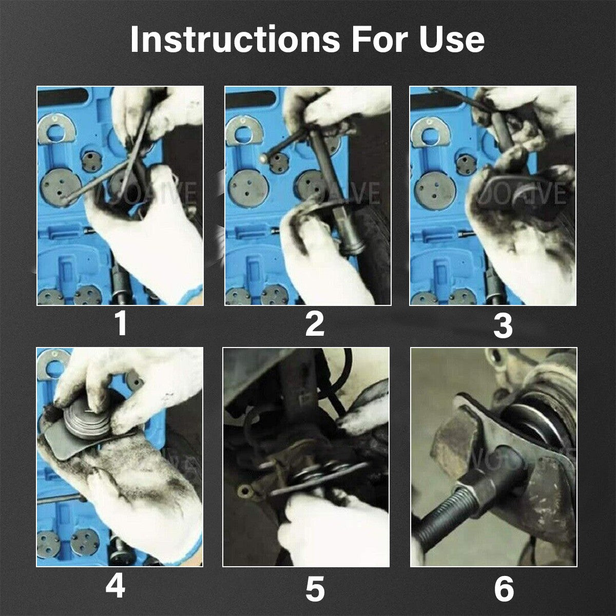 23x Ensemble d'outils de recul du vent de frein à étrier à piston de voiture universelle