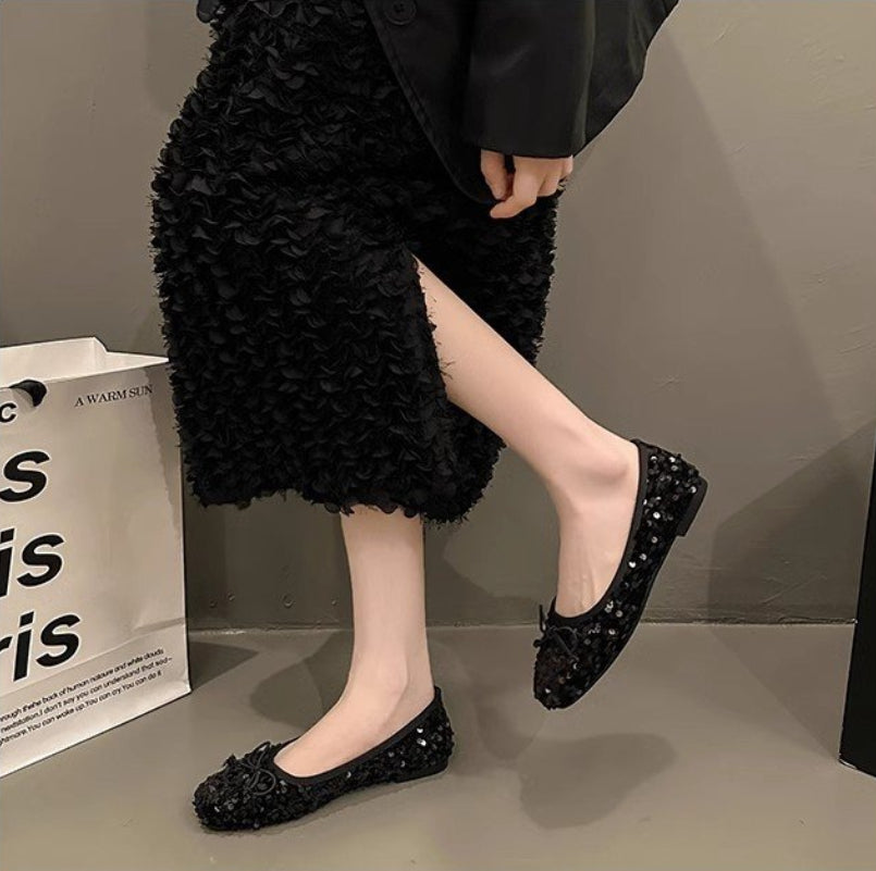 Women's Flat Sequin Versatile Pumps