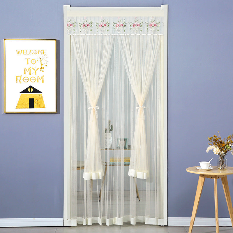 Tissu de rideau résistant aux moustiques sans punch Mesh Rideaux Chambre Dentelle Partition Four Seasons