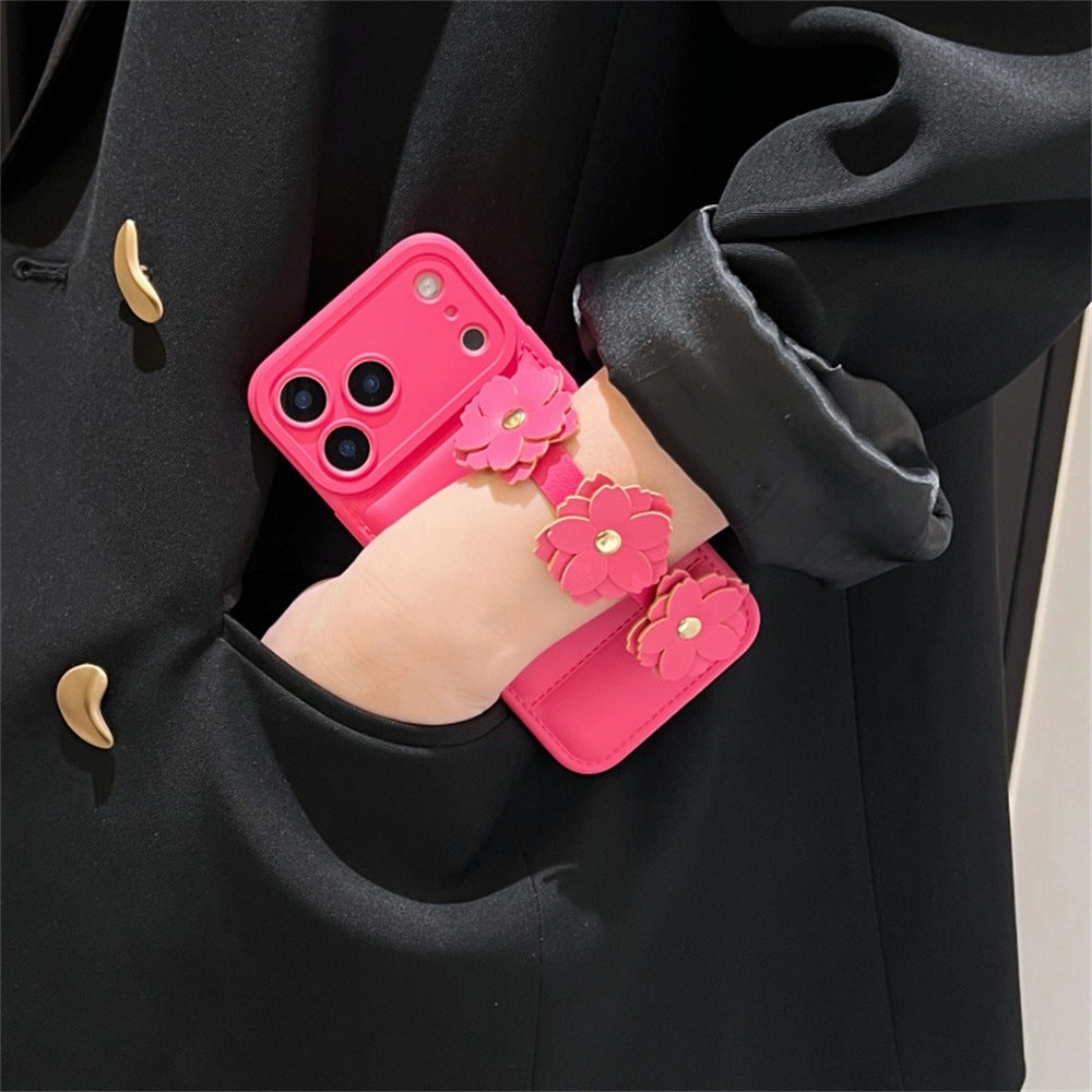 Camellia Buckle Phone Puffer Case