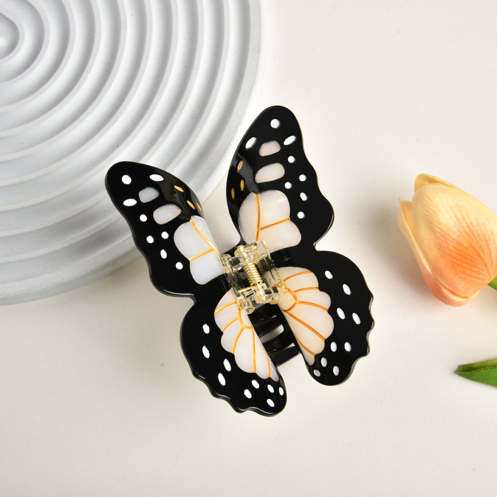 Acétate Butterfly Grip Large Sweet Hair Clip Back Spoon Updo Shark Claw
