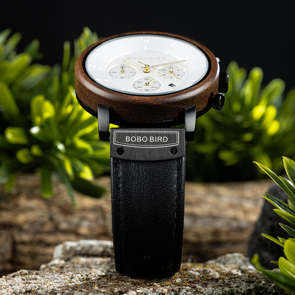 Montre vintage homme en bois