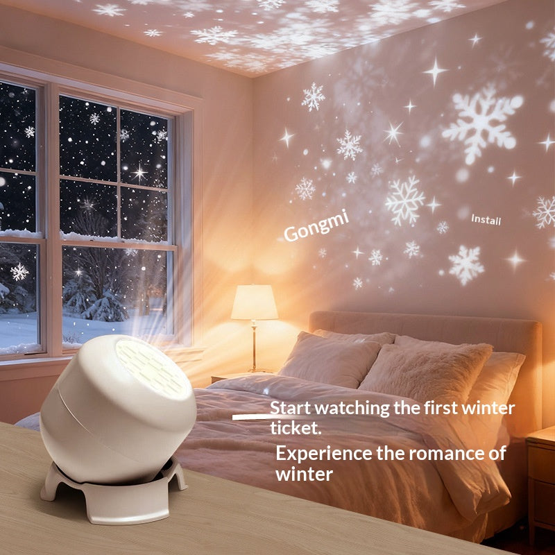 Lumière LED de projection des flocons de neige de Noël