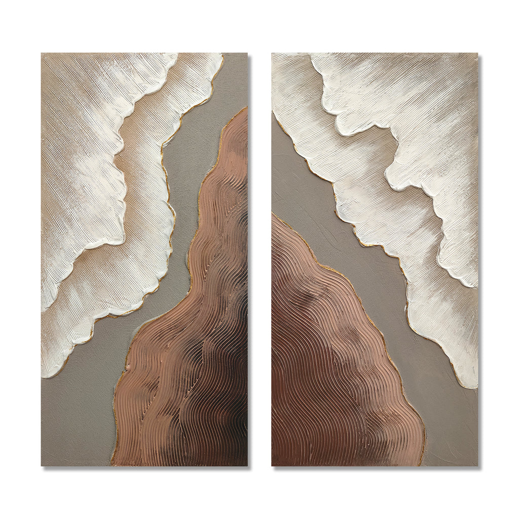 20x40 Ensemble de 2 Art mural abstrait